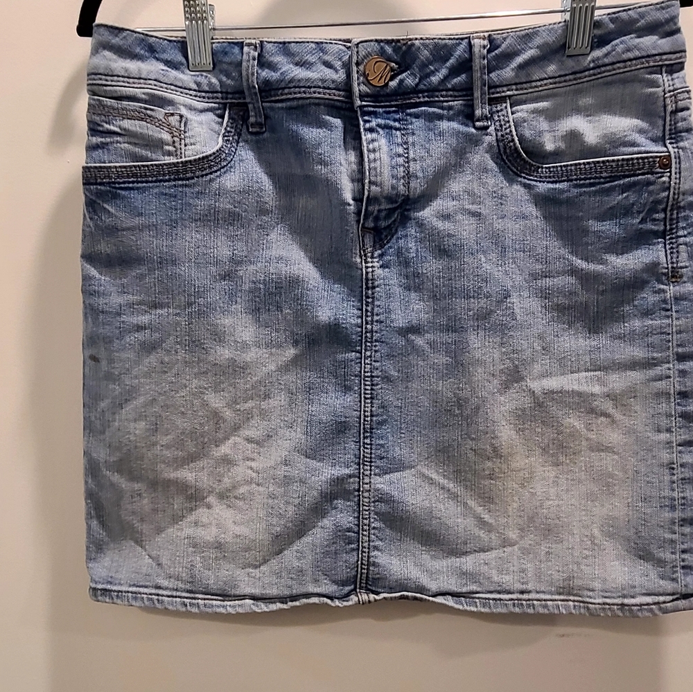 Denim mini skirt